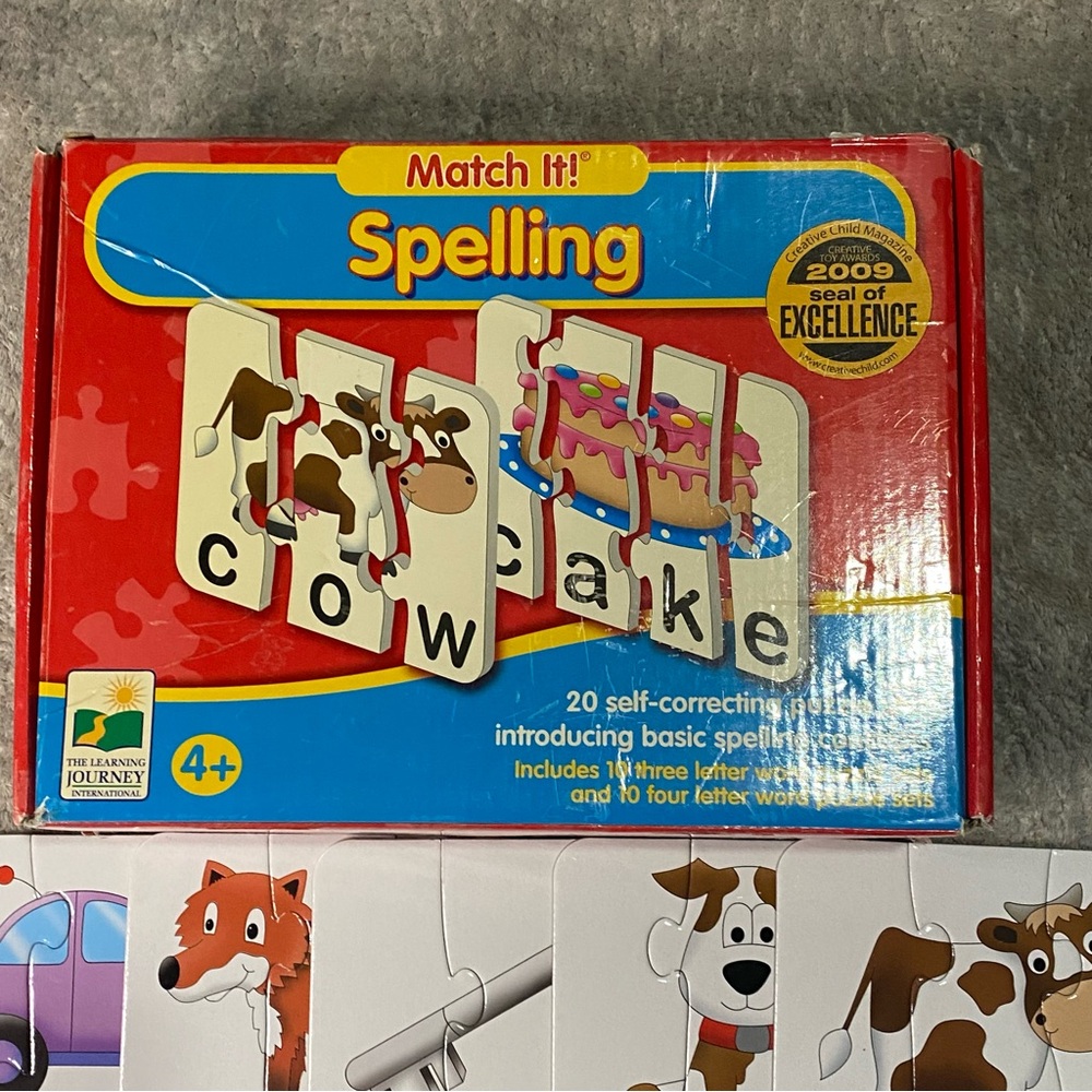 Match It! Spelling Self Correcting Puzzle Sets The Learning Journey 4+ Used